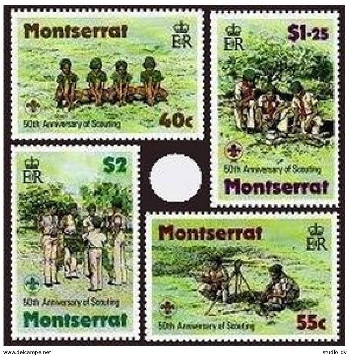 Montserrat 397-400,400a, MNH. Michel 397-400, Bl.18. Scouting Movement,50. 1979. - Montserrat