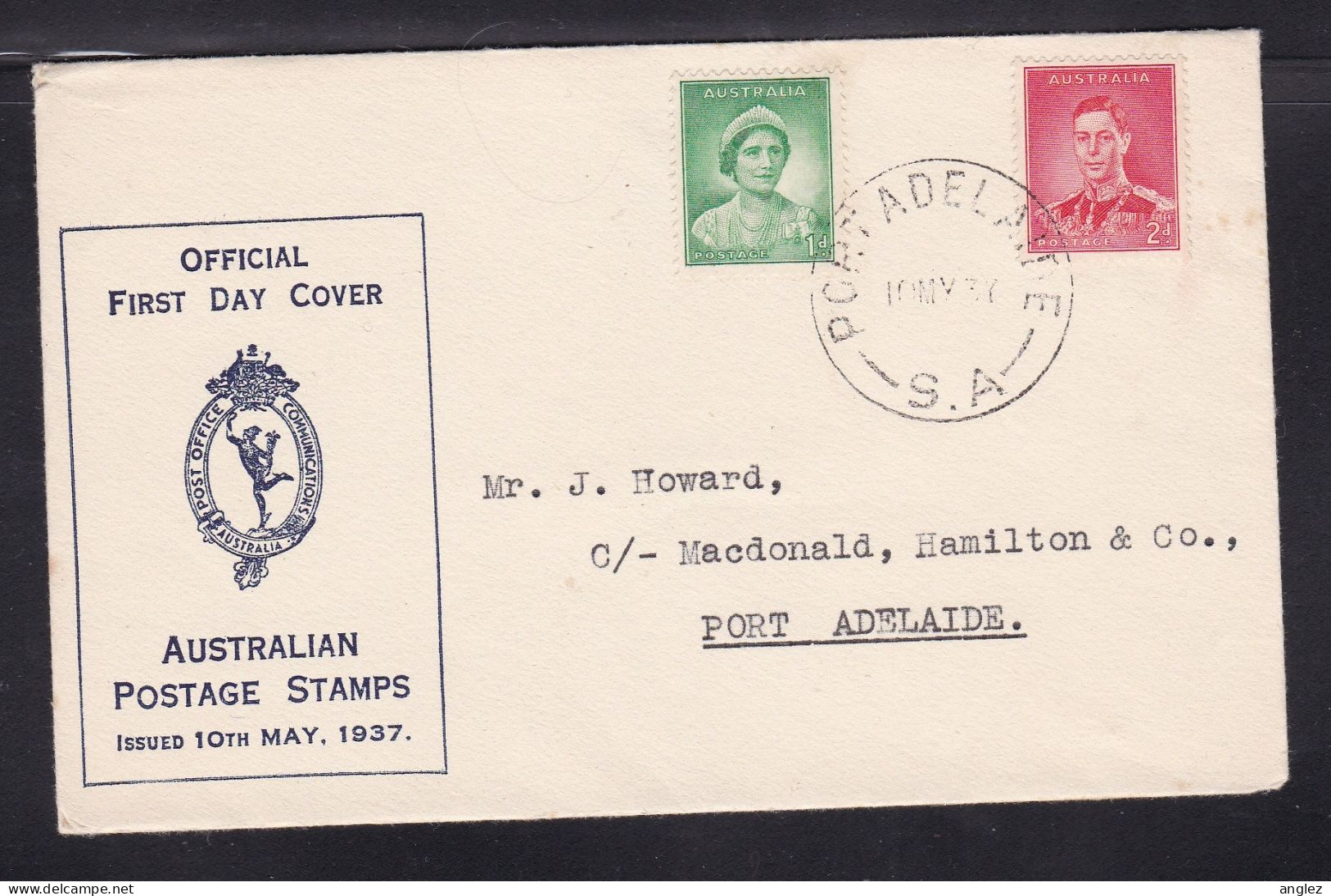 Australia - 1937 Definitive Issue Official First Day Cover - Omslagen Van Eerste Dagen (FDC)