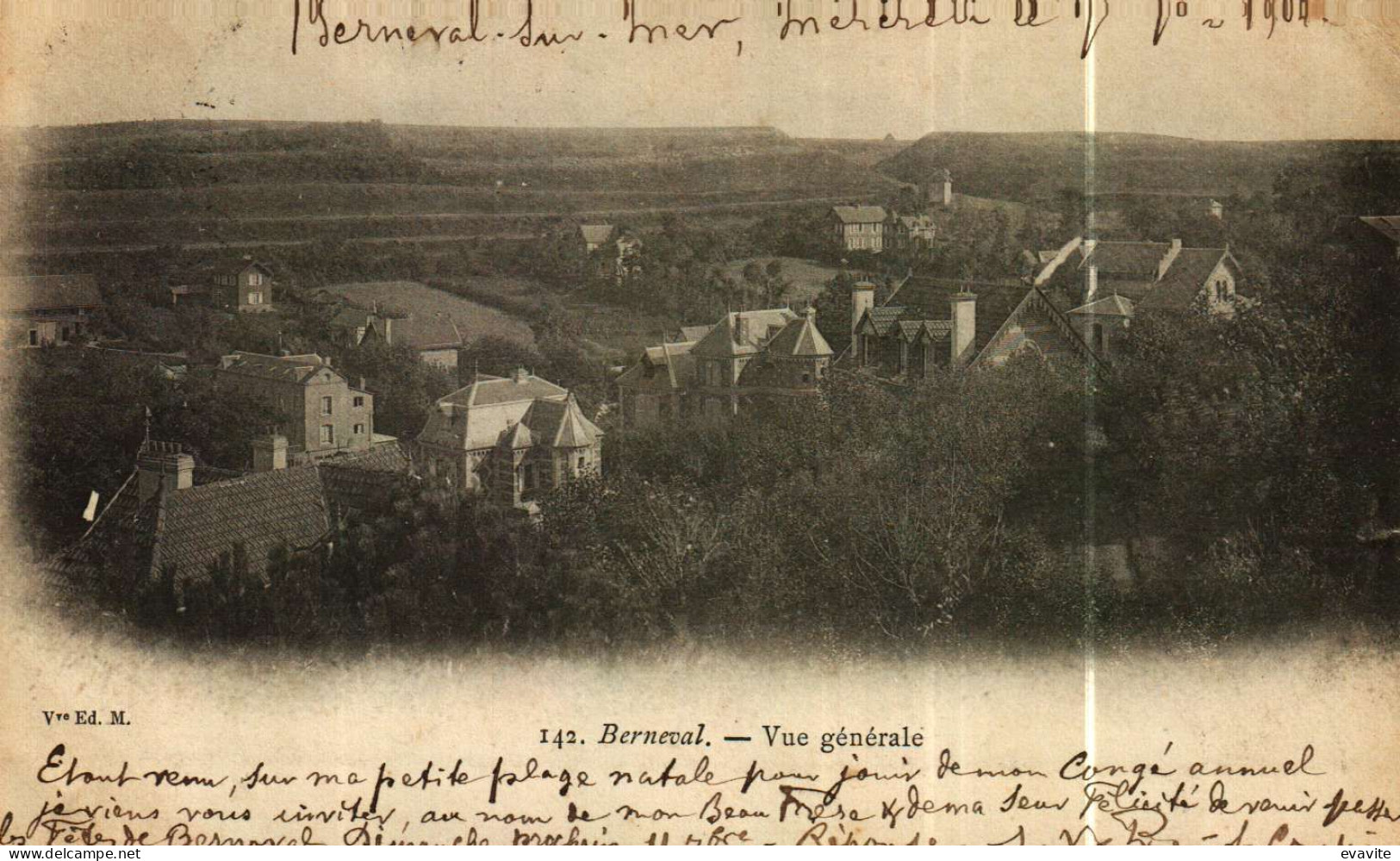 CPA  Lot De 2  (76)   BERNEVAL   Vue Générale - Berneval