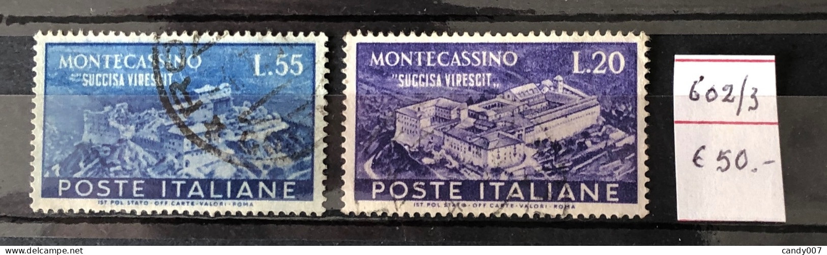Italie Timbres  N°602/03 Oblitéré - 1946-60: Oblitérés