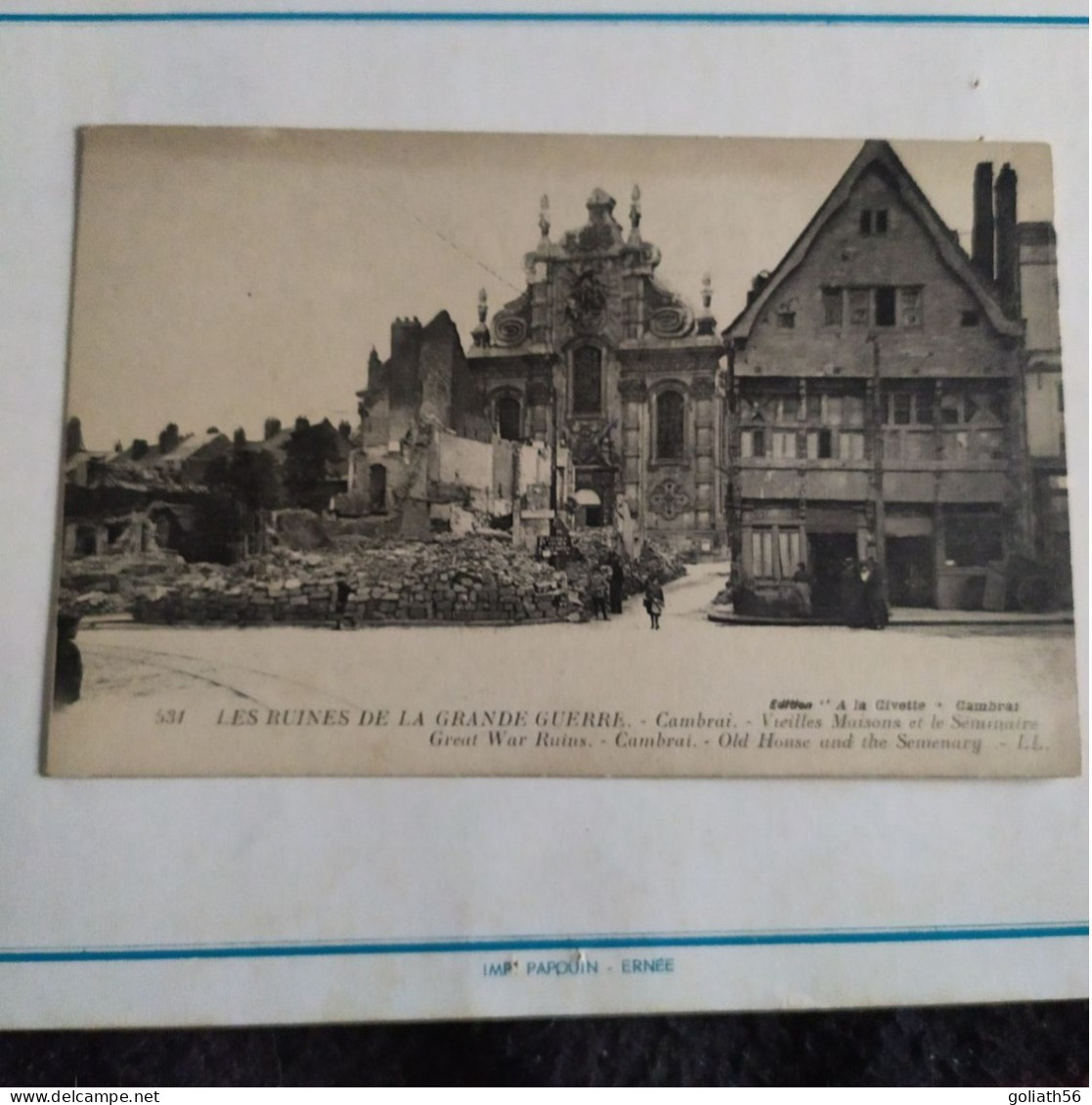 CPA Les Ruines De La Grande Guerre - Cambrai - Vieilles Maisons Et Le Séminaire - N°531 - Carte Animée - Guerre 1914-18