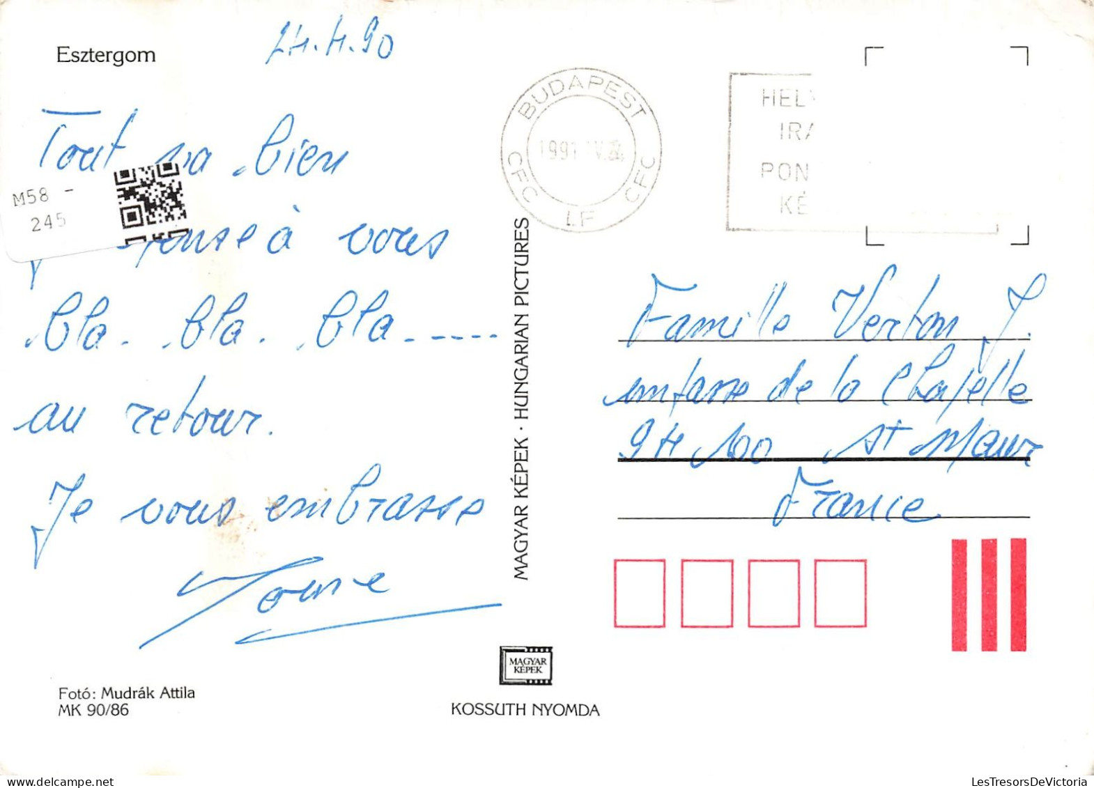 HONGRIE - Esztrgom - Vue Générale - Carte Postale - Ungarn