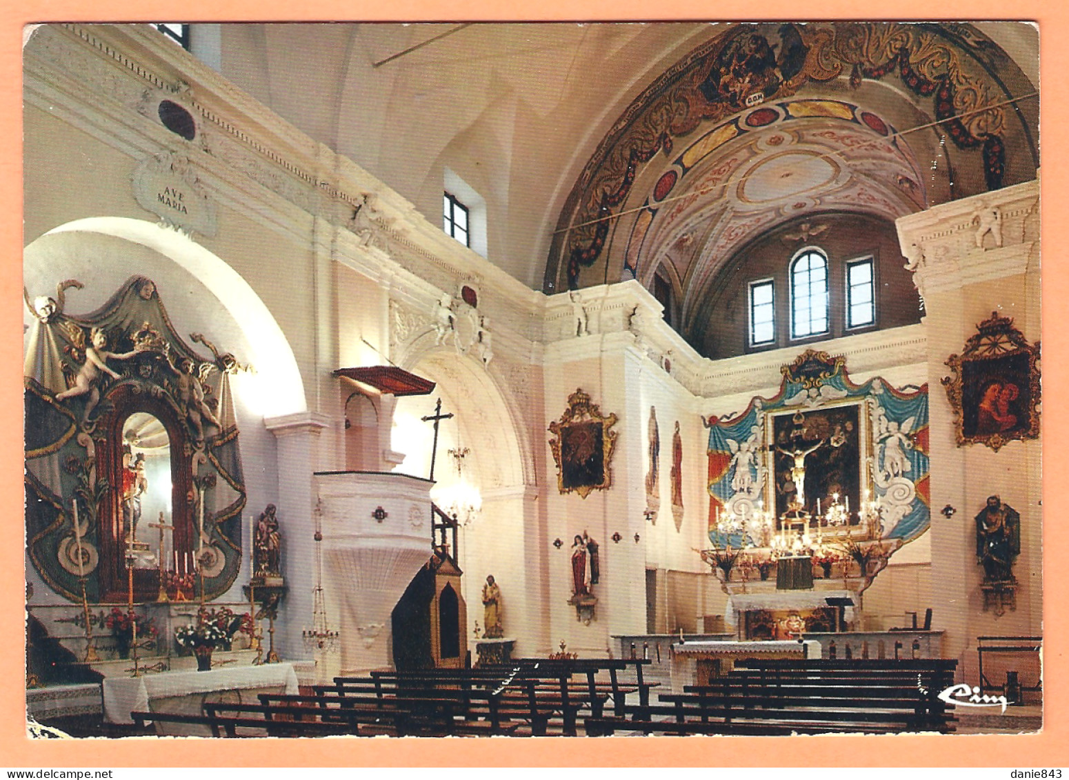 Ppgf/ CPSM Grand Format - ALPES MARITIMES - GORBIO - INTÉRIEUR DE L'ÉGLISE SAINT BARTHÉLEMY - Autres & Non Classés