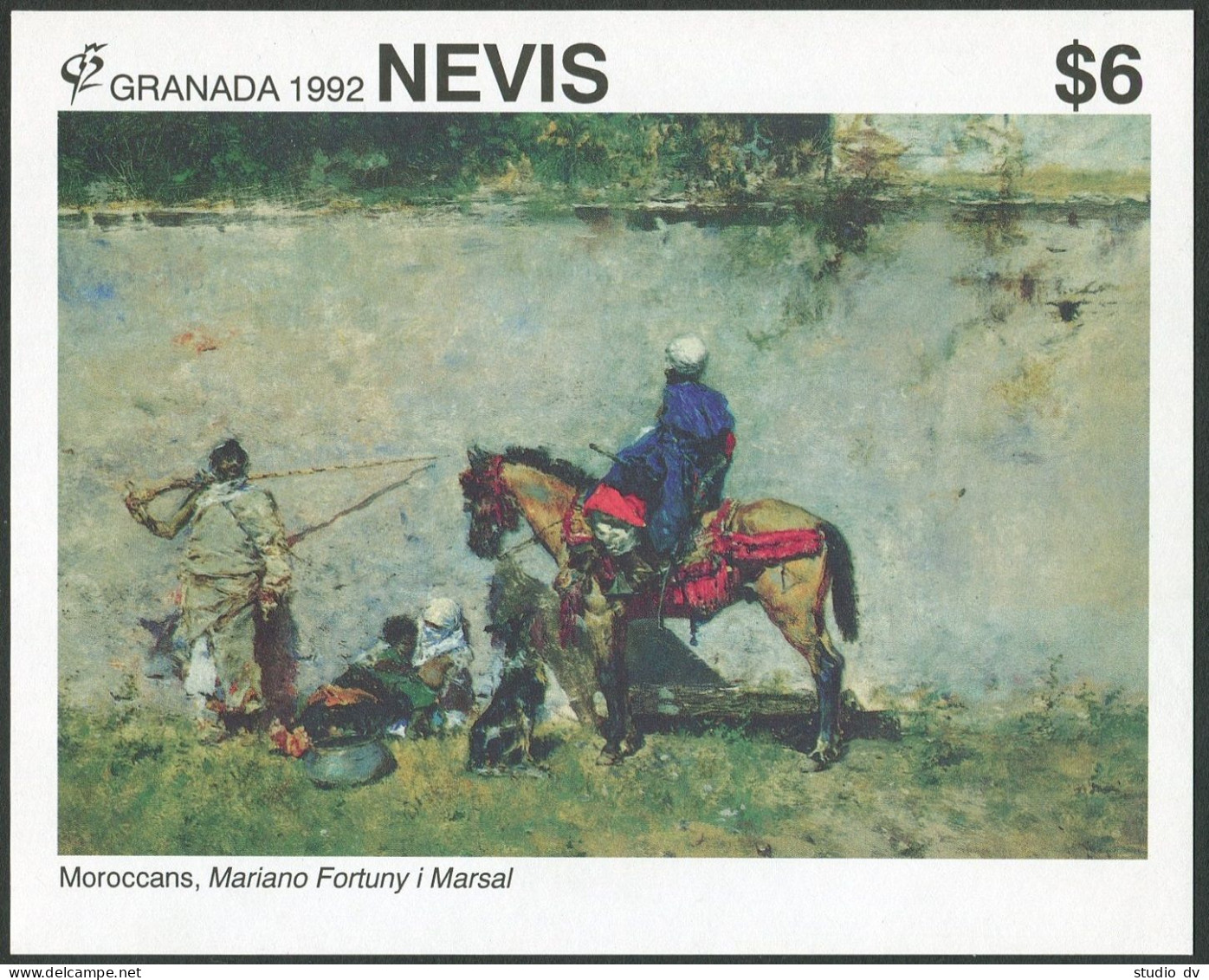 Nevis 718-725,726-727,MNH.Michel 669-676,Bl.46-47. Spanish Art.Fortuny,Ortiz, - St.Kitts Und Nevis ( 1983-...)