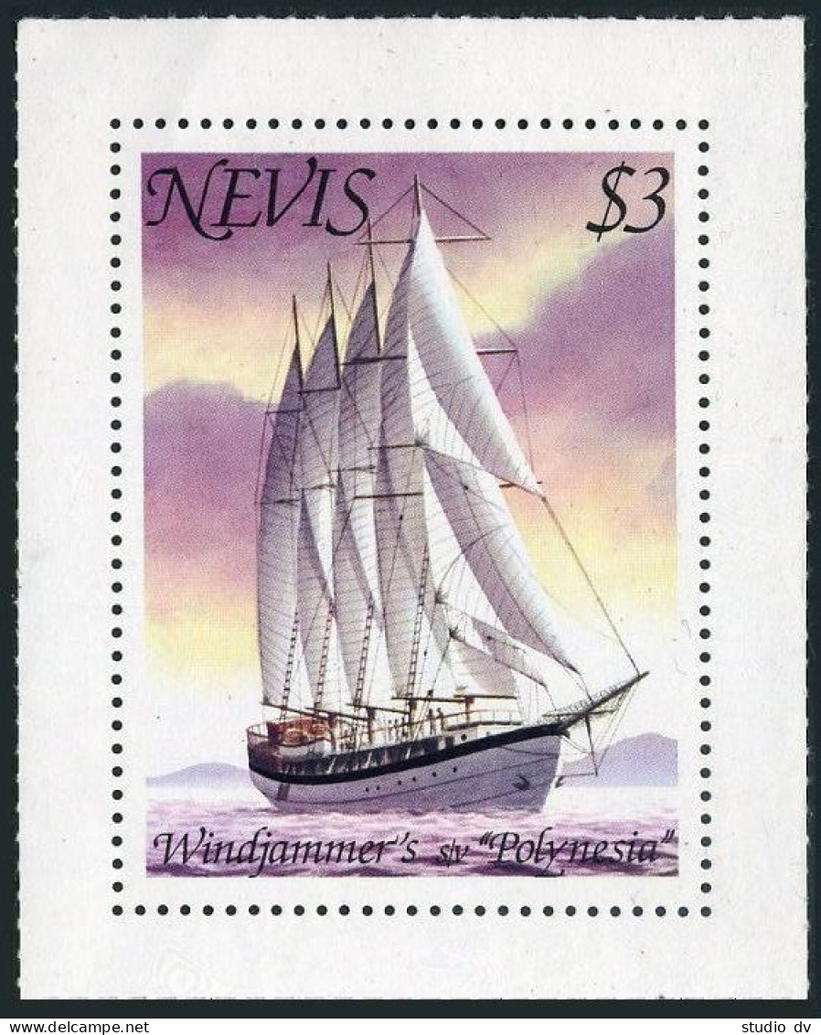 Nevis 114-117,117a,MNH.Michel 39-42A,43C. Water Transportation 1980.Boats,canoe, - St.Kitts En Nevis ( 1983-...)