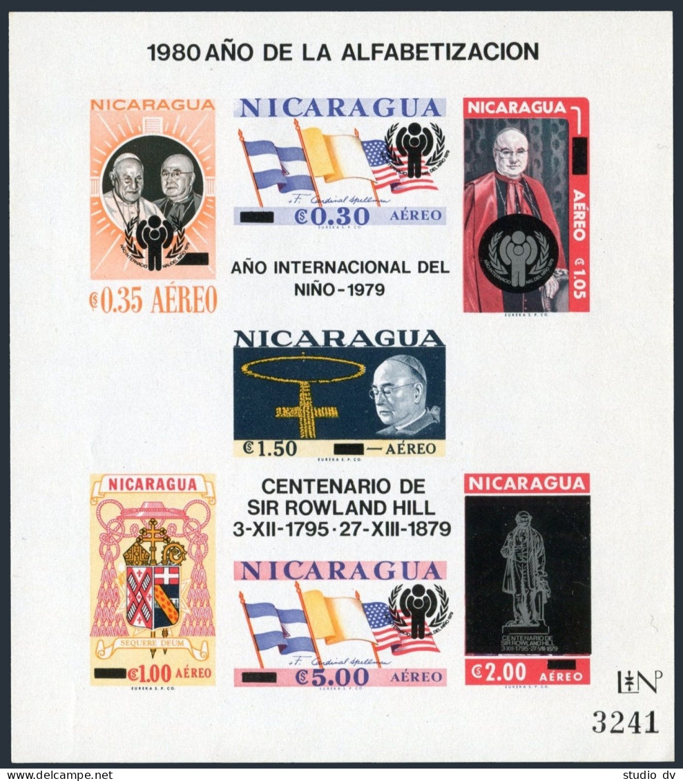 Nicaragua Michel 2119-2125 Bl.116,MNH. ICY-1979,Rowland Hill,Pope John XXIII, - Nicaragua