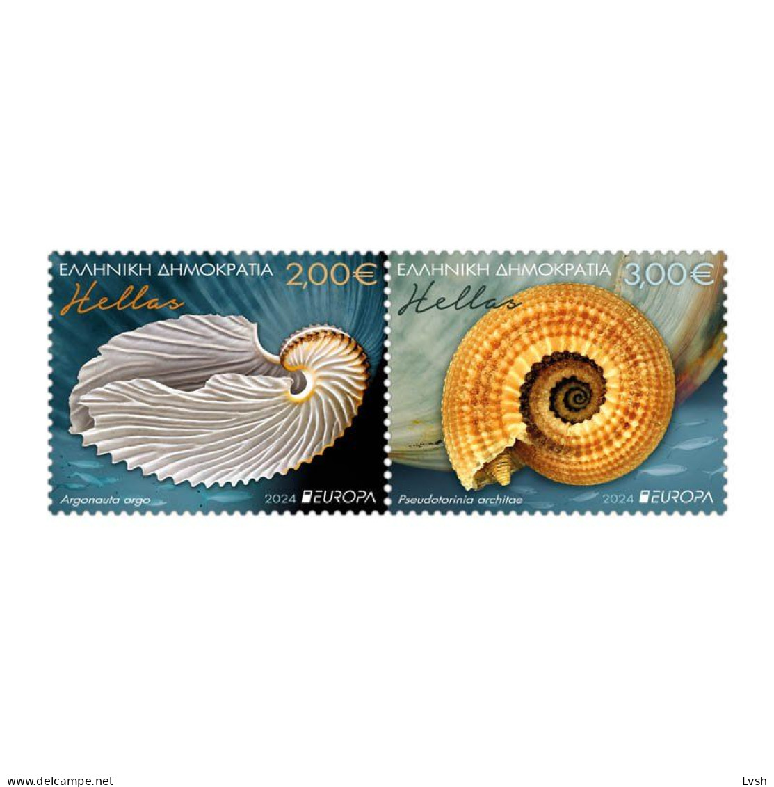 Greece.2024.Europa CEPT.Underwater Fauna And Flora.2 V. ** - 2024