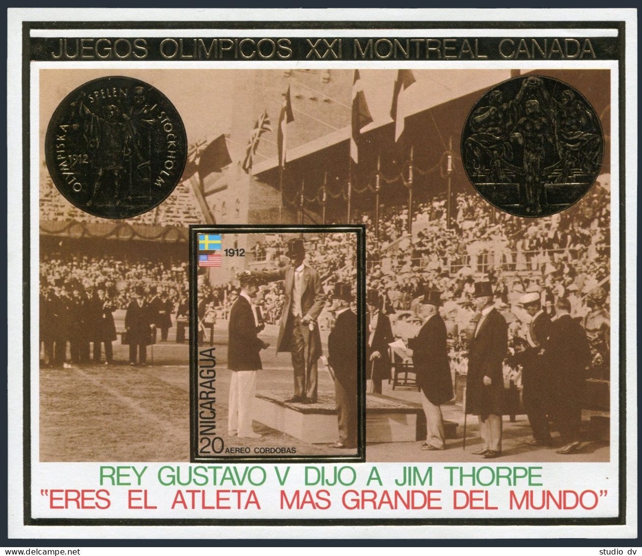 Nicaragua Michel 1899-1901 Bl.88-90, 1963 Bl.96, MNH. Olympics Montreal-1976. - Nicaragua