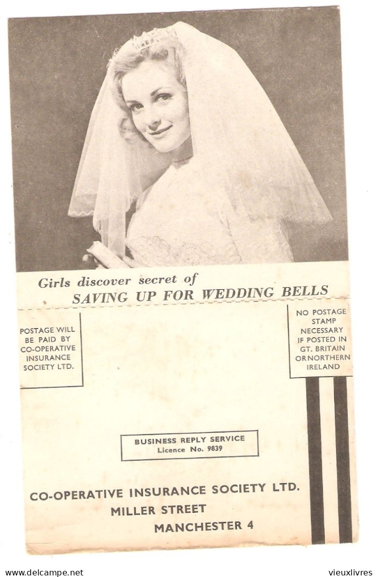 Saving Up For Wedding Bells Vintage Insurance Advertisement Bride - Publicités