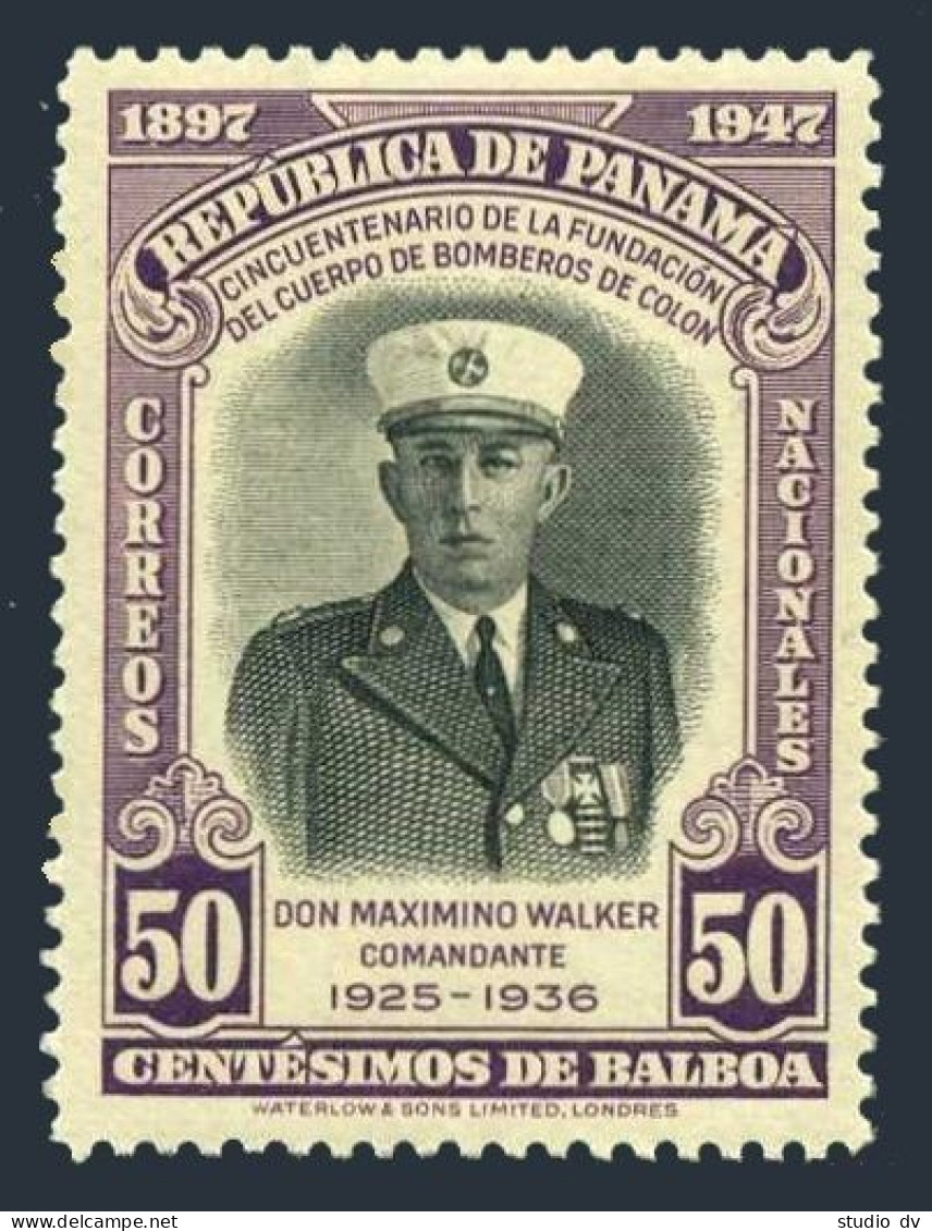 Panama 362, MNH. Mi 364. Colon Fire Department, 50th Ann.1948. Maximino Walker. - Panama
