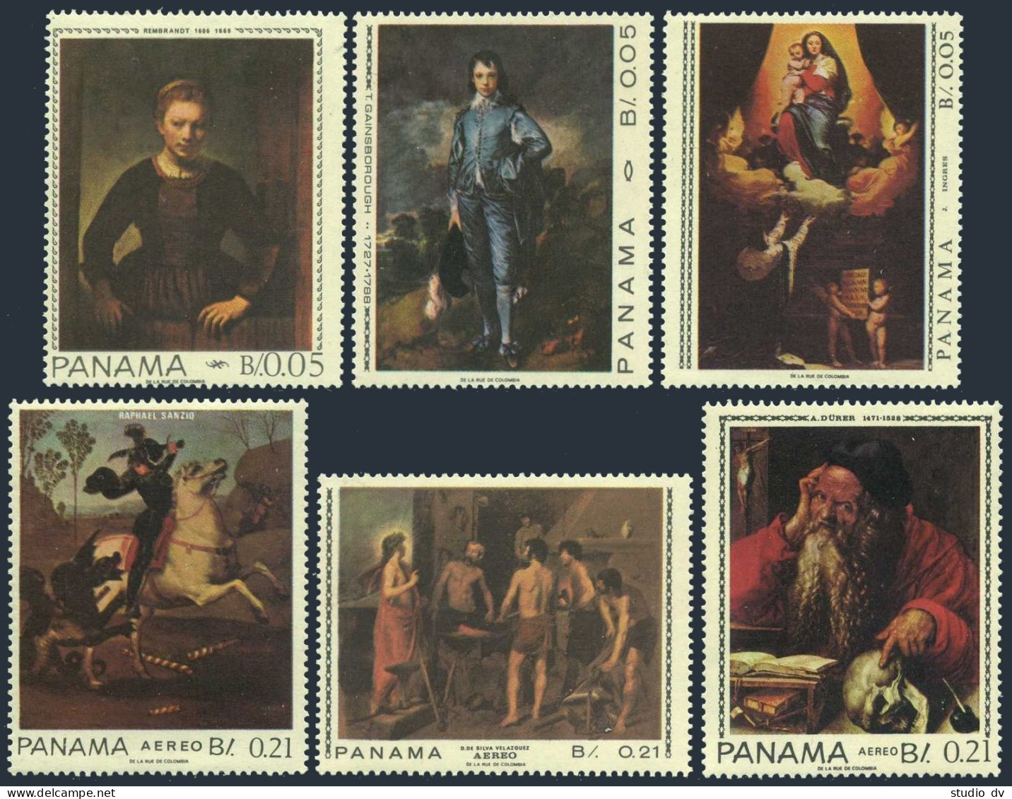 Panama 479-479E,MNH.Mi 997-1002. Works Of Famous Artists,1967. Rembrandt, Durer, - Panama
