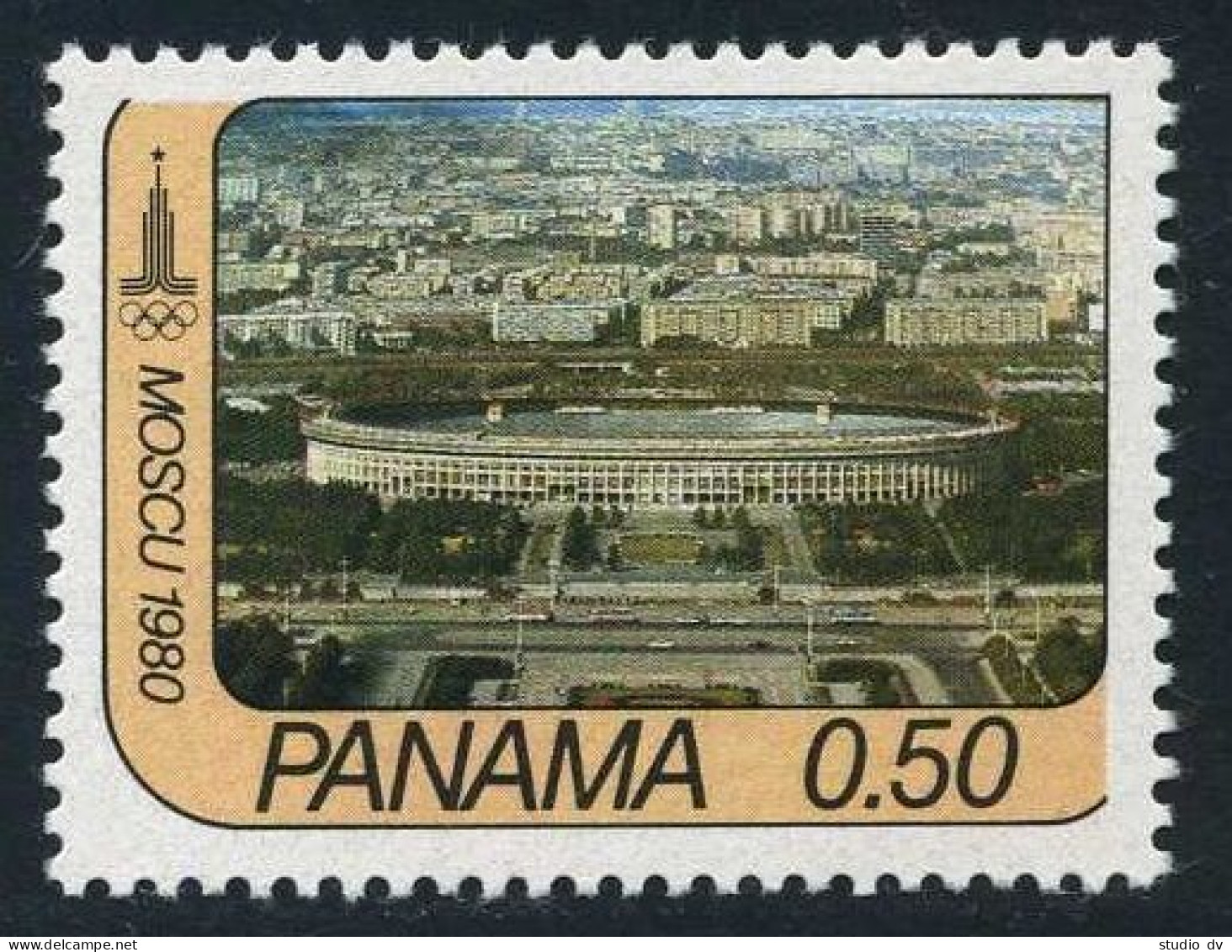 Panama 607, MNH. Michel 1334. Olympics Moscow-1980. Olympic Stadium. - Panama