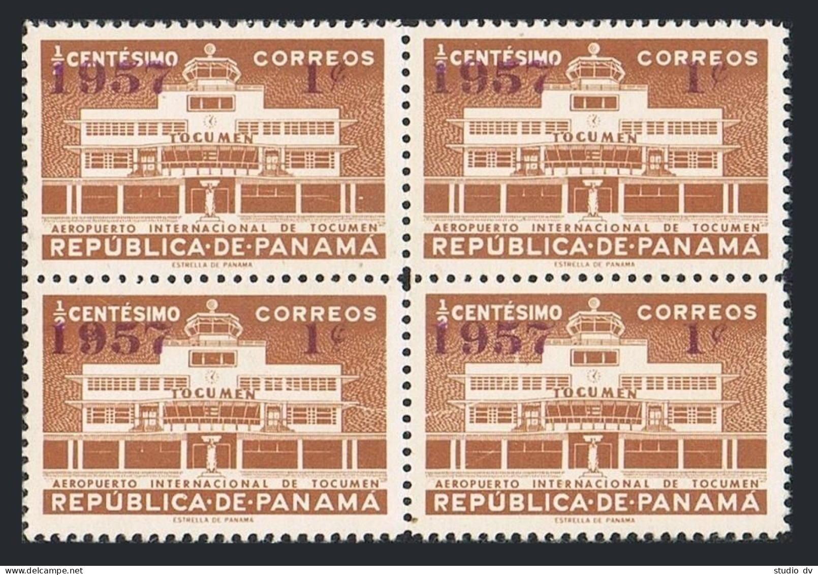 Panama 411 Block/4, MNH. Mi 514. Tocumen International Airport, New Value, 1957. - Panama