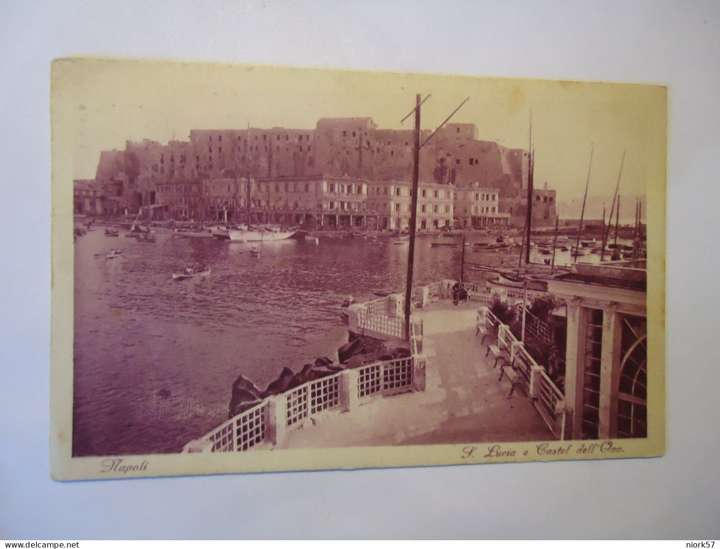 ITALY POSTCARDS NAPOLI 1920 S LUSIA  CASTEL DELL OVO Stamps - Sonstige & Ohne Zuordnung