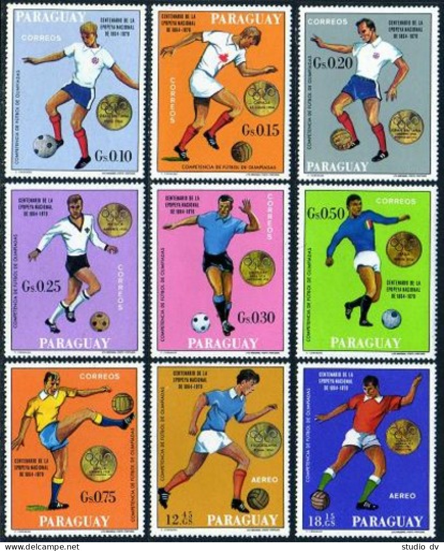 Paraguay 1178-1186, MNH. Michel 1951-1959. Olympic Soccer Champions 1900-1968. - Paraguay