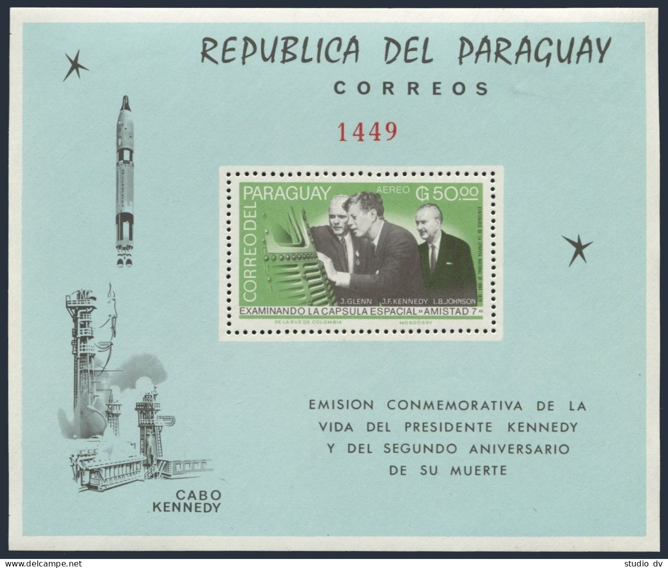 Paraguay 887-894,894a, MNH. Mi 1455-1462, L471. Kennedy, Churchill, Johnson,Glen - Paraguay