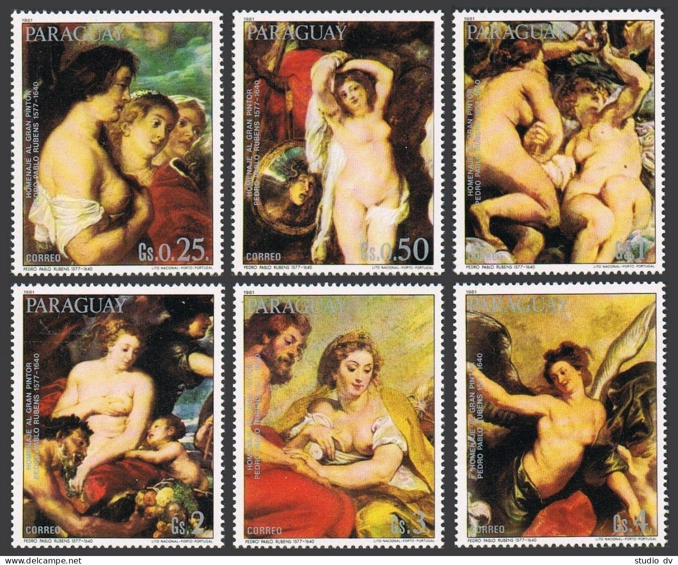 Paraguay 2012a-2012f, 2013 Sheet, MNH. Michel 3403-3409. Peter Paul Rubens,1981. - Paraguay