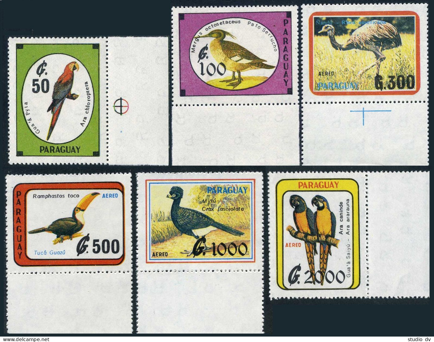 Paraguay 2300-2305, MNH. Michel 4417-4422. Birds Facing Extinction. 1989.  - Paraguay