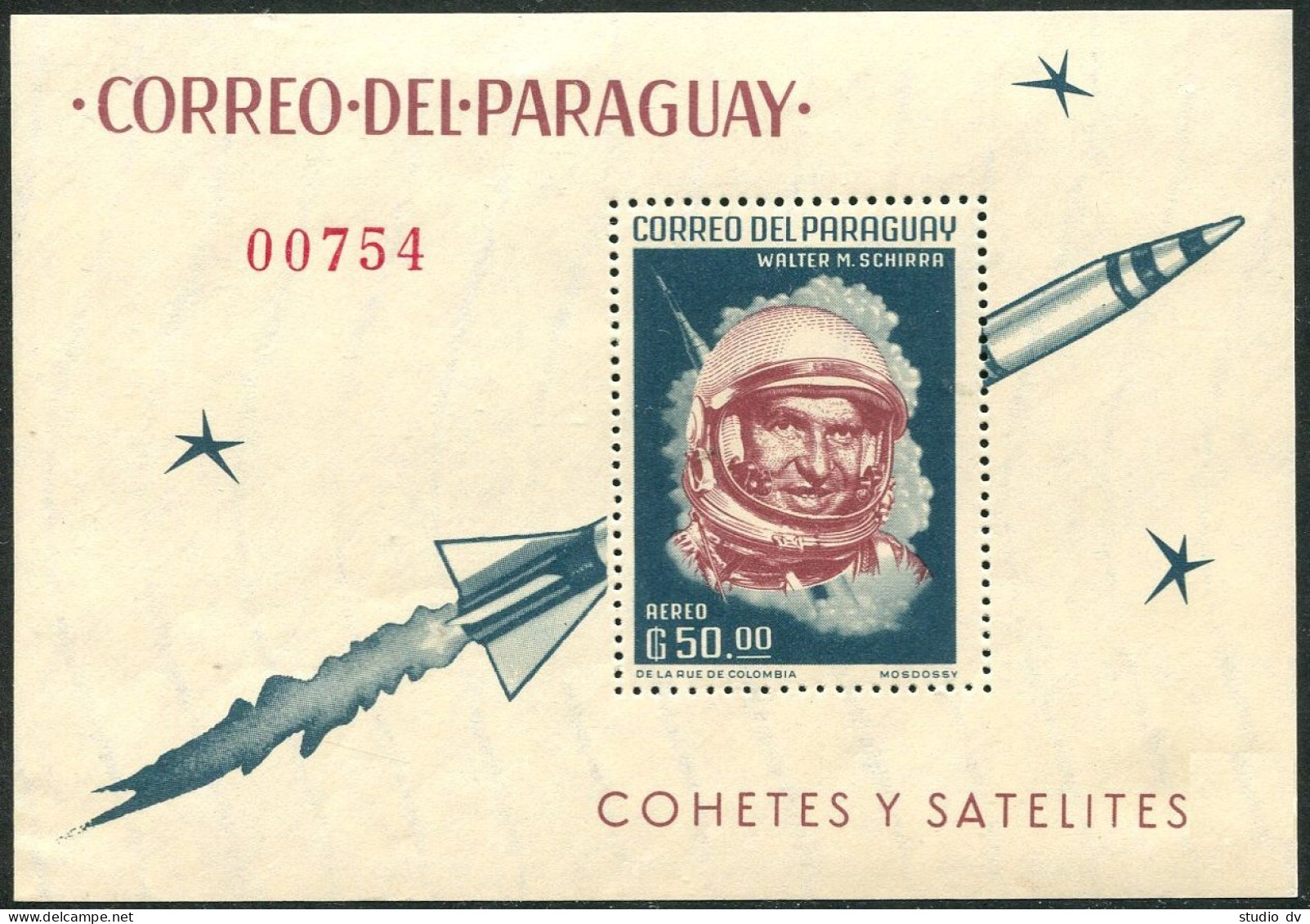 Paraguay 744-751,751a, MNH. Mi 1176-1183,Bl.36. Walter M.Schirra,Astronaut,1963 - Paraguay