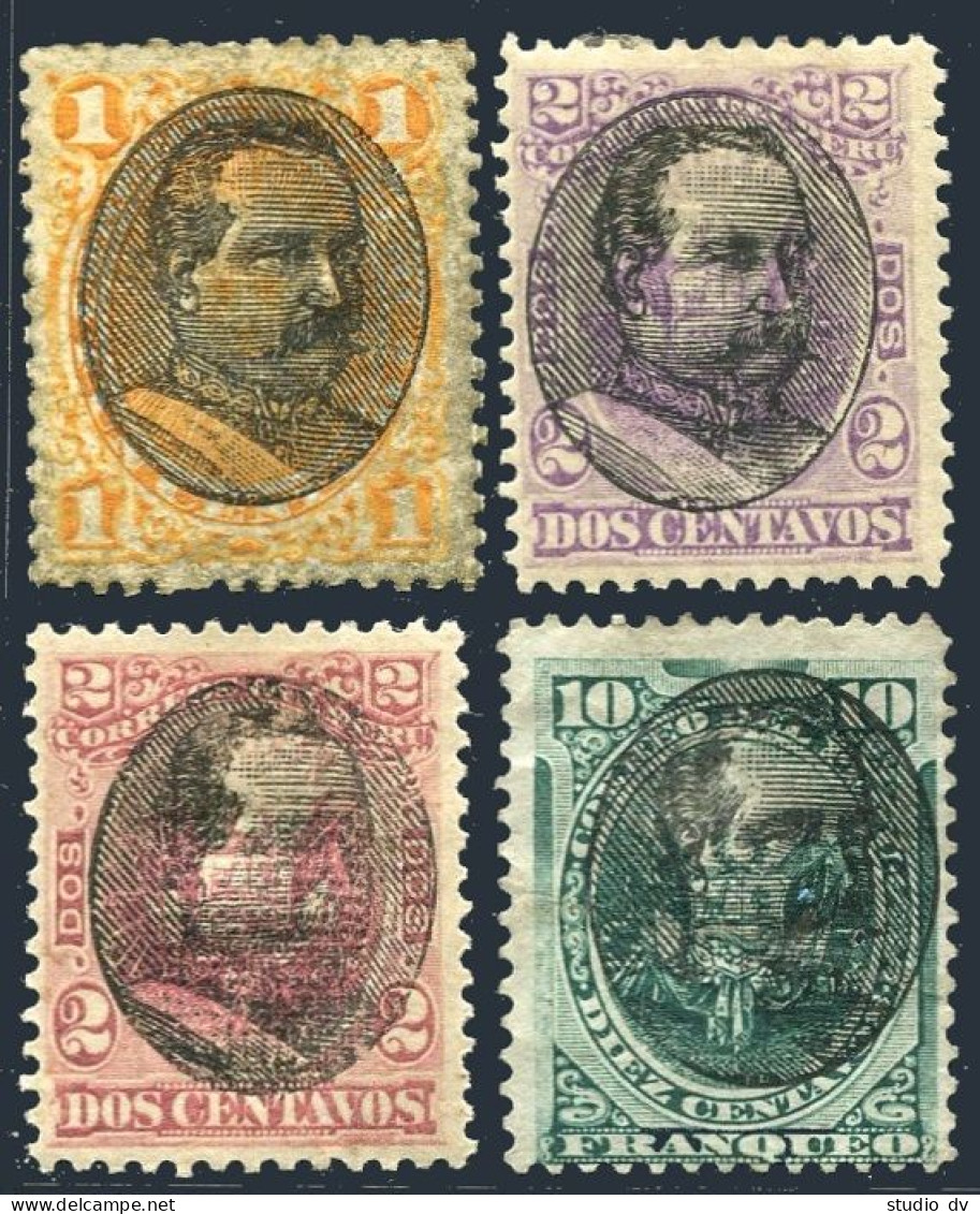 Peru 118, 120-121, 123 Hinged/no Gum. President Remigio Morales Bermudes, 1894. - Peru