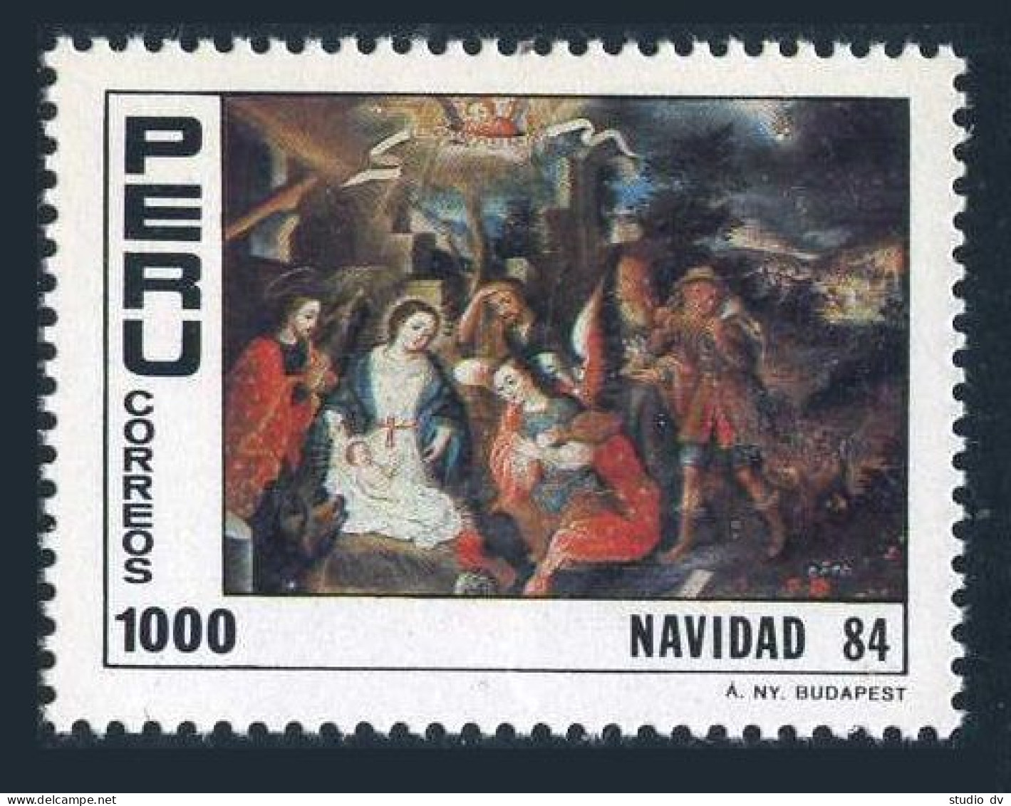 Peru 827, MNH. Michel 1287. Christmas 1984. Painting By Master From Cuzco. - Peru