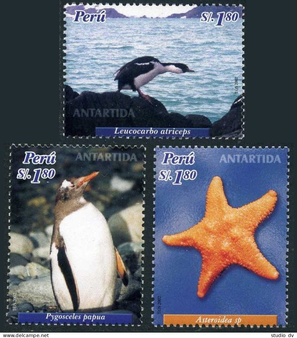 Peru 1399-1400, MNH. Antarctic Fauna,2004. Leucocarbo Atriceps,Pygosceles Papua, - Peru