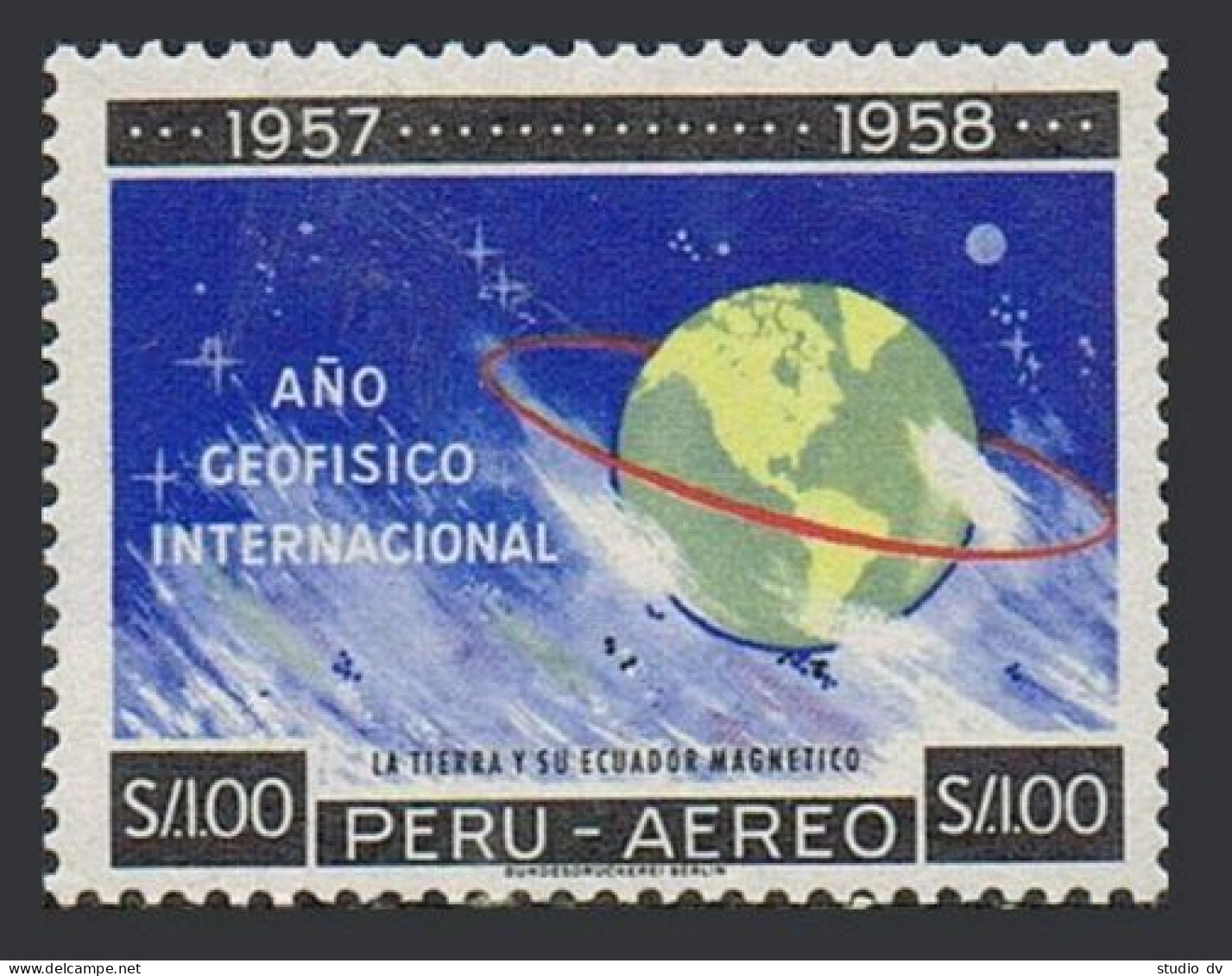 Peru C168, MNH. Michel 599. International Geophysical Year IGY-1961.The Earth. - Peru