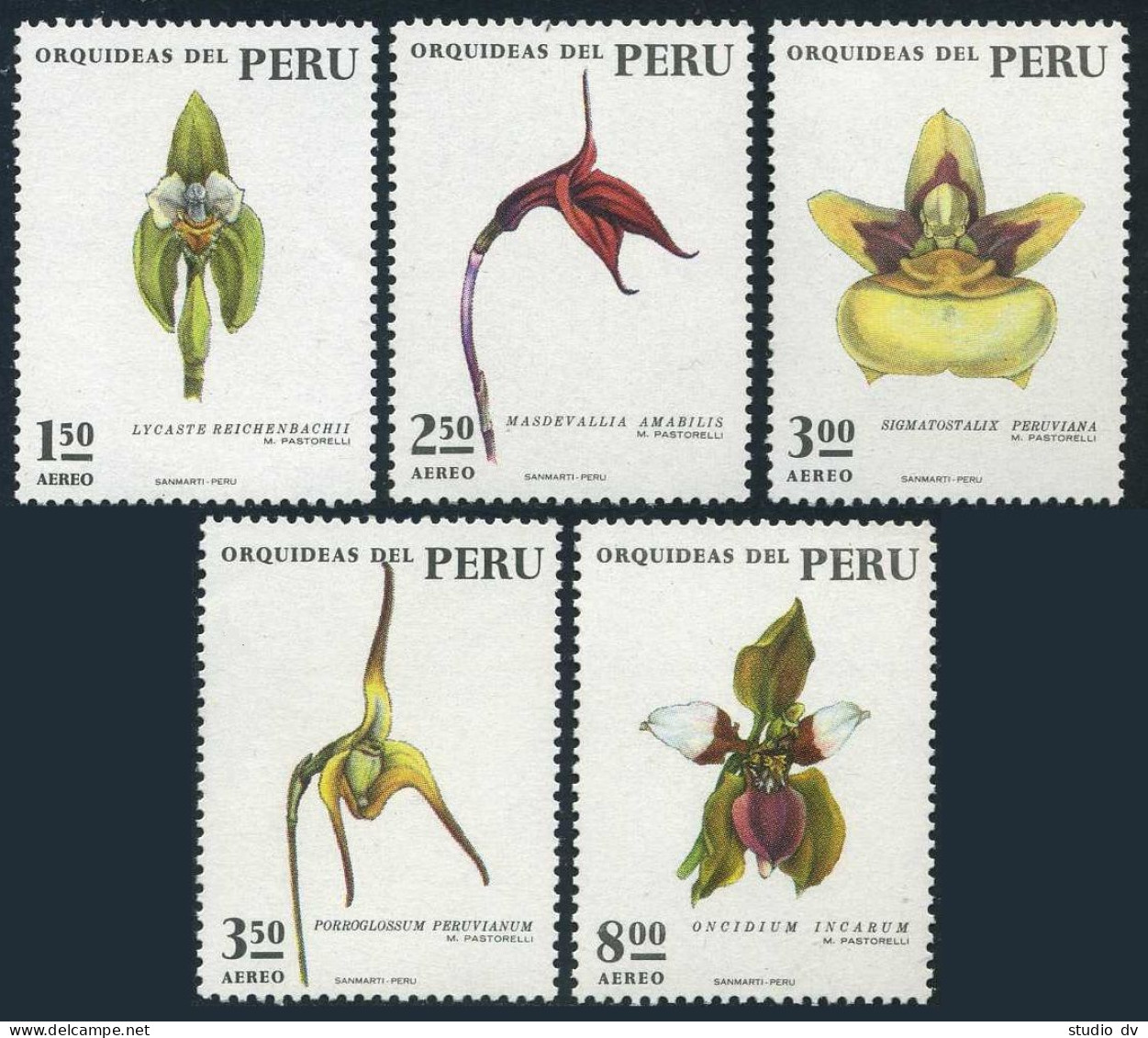 Peru C377-C781, MNH. Michel 931-935. Orchids 1973. - Pérou