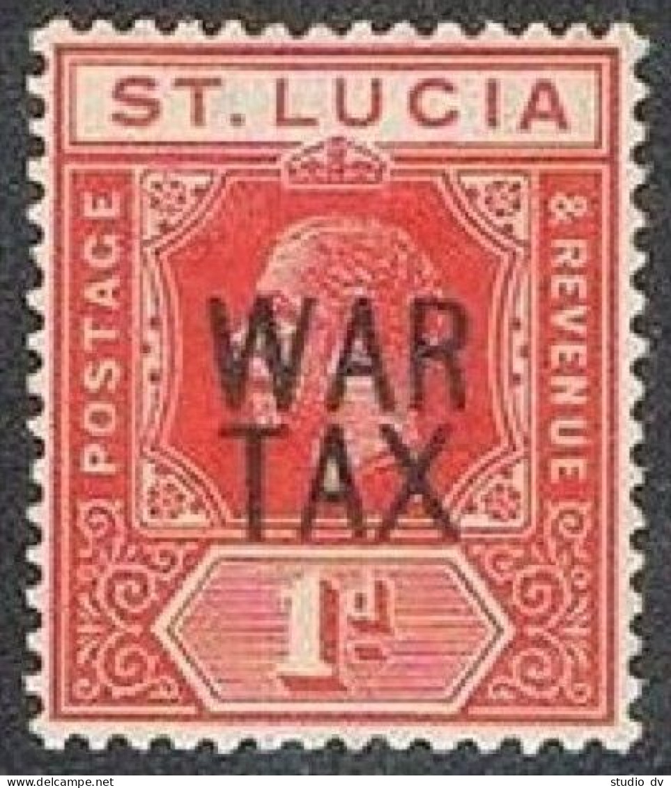 St Lucia MR1,MNH.Michel 63. War Tax Stamp 1916.King George V. - St.Lucia (1979-...)