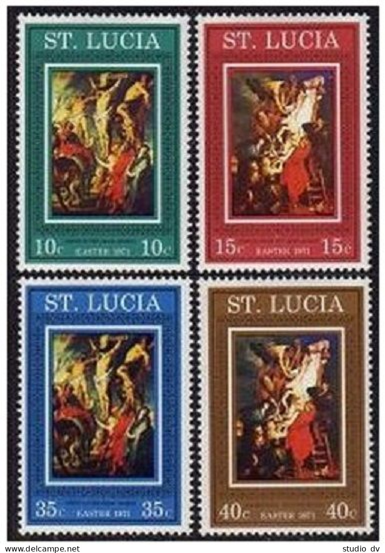 St Lucia 290-293, MNH. Mi 282-284. Easter 1971. Paintings By Peter Paul Rubens. - St.Lucie (1979-...)