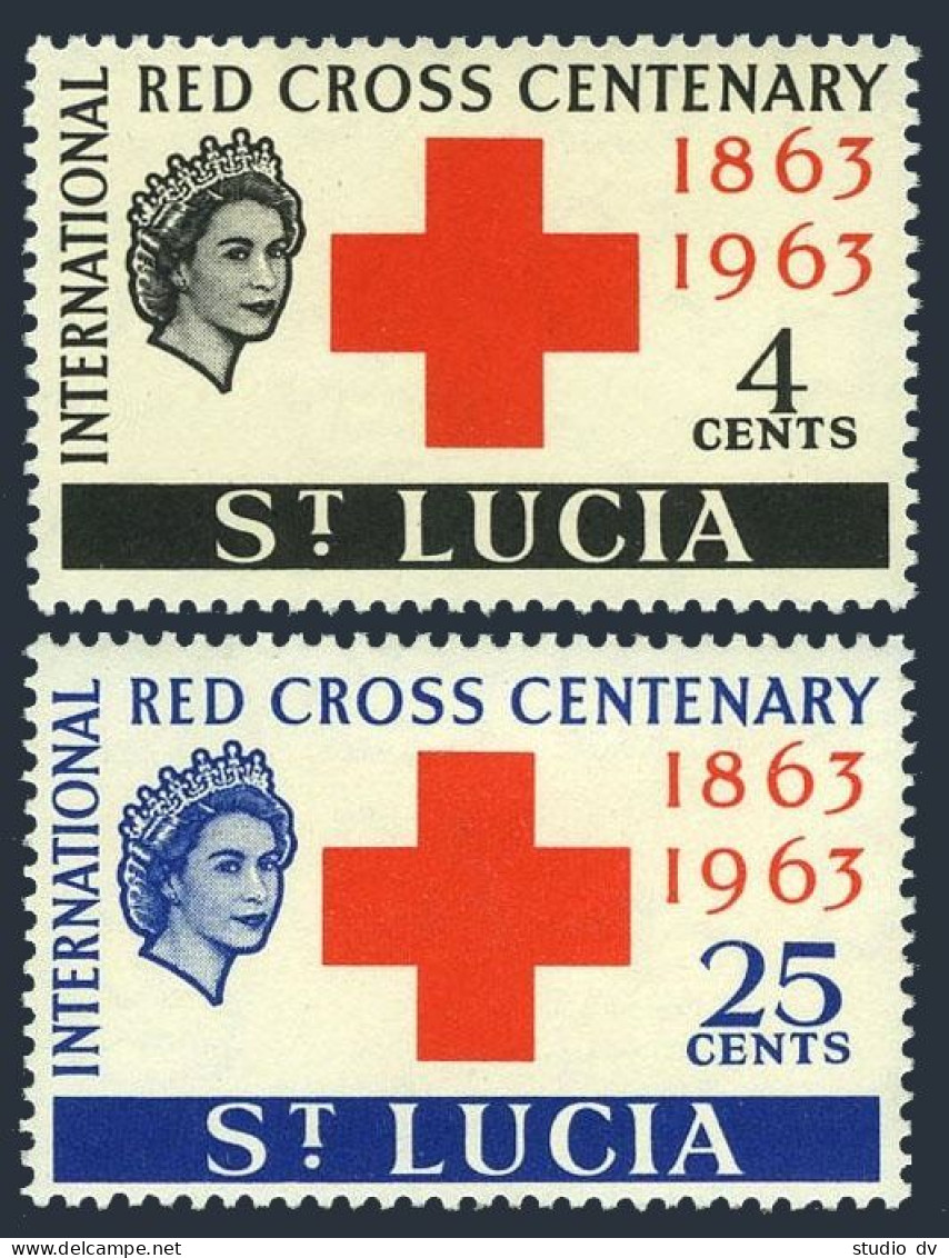 St Lucia 180-181, MNH. Michel 169-170. Red Cross Centenary, 1963. - St.Lucie (1979-...)