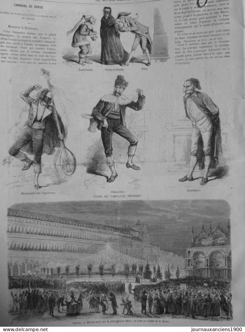 1860 1900 CARNAVAL ITALIE ESPAGNE BELGIQUE 28 JOURNAUX ANCIENS COMPLETS - Historische Dokumente