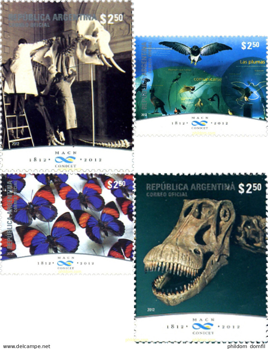 276938 MNH ARGENTINA 2012 BICENTENARIO DEL MUSEO DE HISTÓRIA NATURAL DE ARGENTINA - Unused Stamps