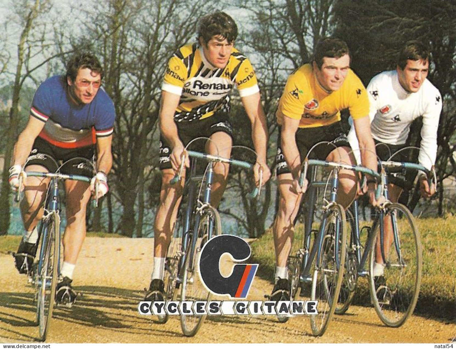 Cyclisme - Bernard HINAULT Et Les Cycles GITANE - CPM écrite - Ciclismo