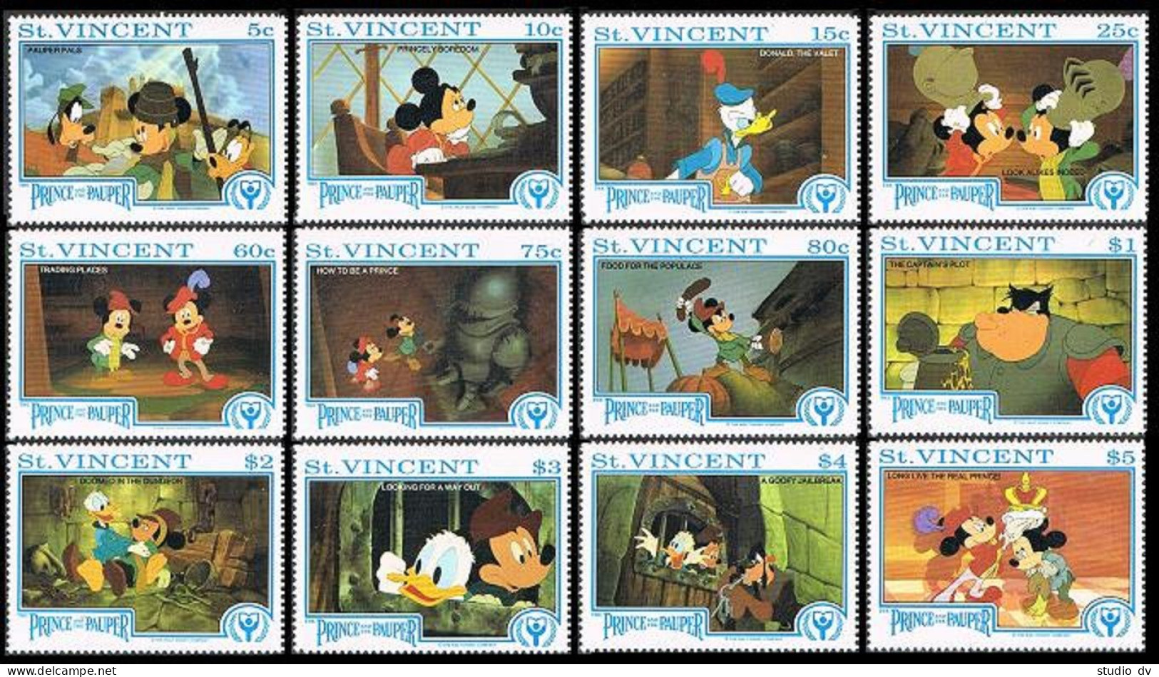 St Vincent 1506-1517,1518-1521,MNH.Literacy Year ILY-1991.Walt Disney Characters - St.Vincent (1979-...)