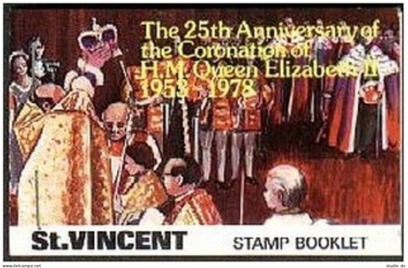 St Vincent 528-531 Booklet, MNH. Michel 499-502 MH. QE II Coronation-25, 1978. - St.Vincent (1979-...)