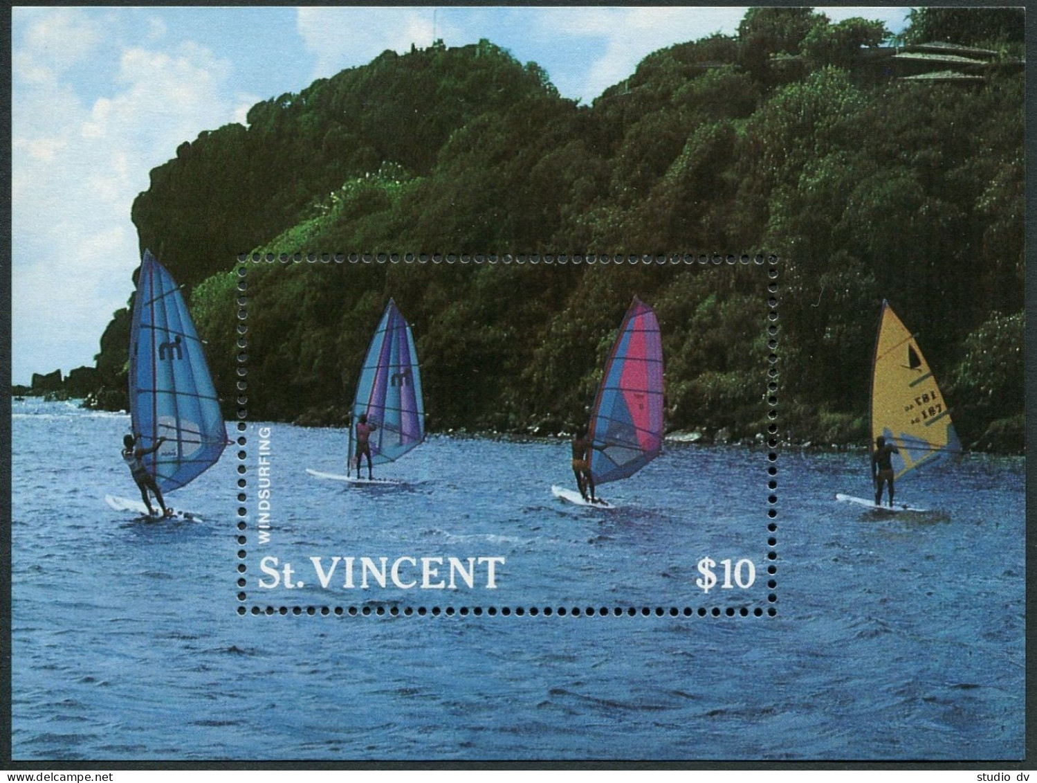 St Vincent 1095-1098,1099, MNH. Tourism 1988:Windsurfing.Scuba Diving,Isle View, - St.Vincent (1979-...)