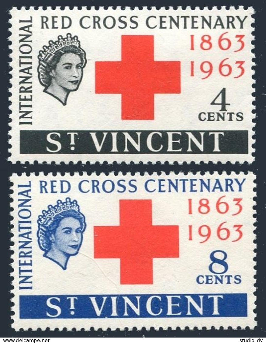 St Vincent 202-203, MNH. Michel 184-185. Red Cross Centenary, 1963. - St.Vincent (1979-...)