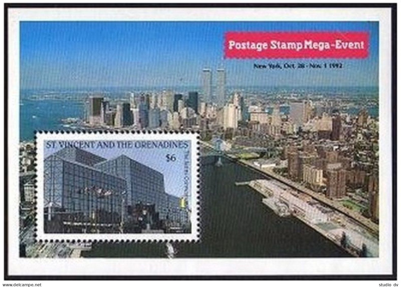 St Vincent 1728,MNH.Michel 2112 Bl.228. Jacob Javits Convention Center,NYC. - St.Vincent (1979-...)