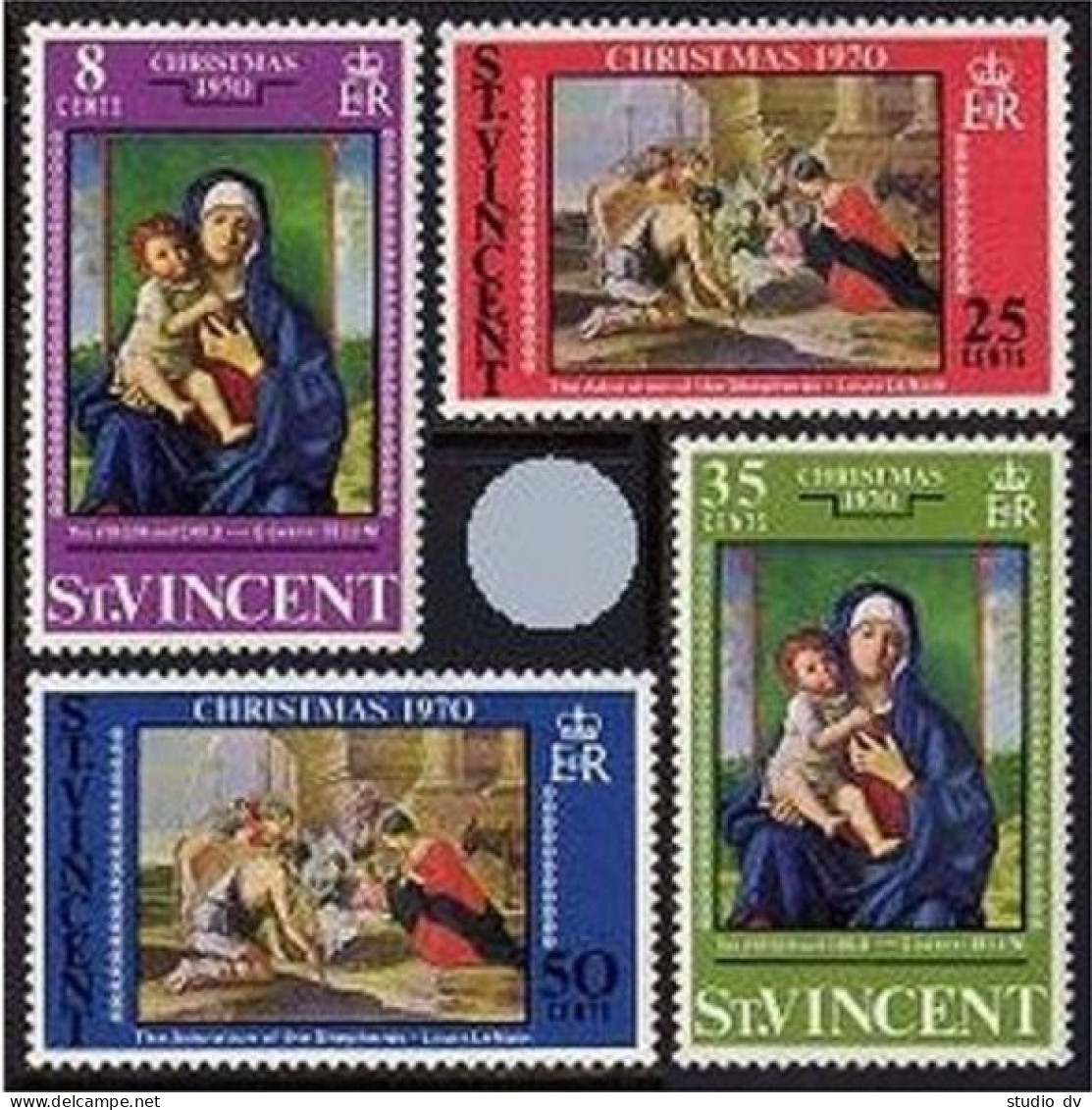 St Vincent 308-311, MNH. Mi 287-290. Christmas 1970. G.Bellini, Louis Le Nain. - St.Vincent (1979-...)