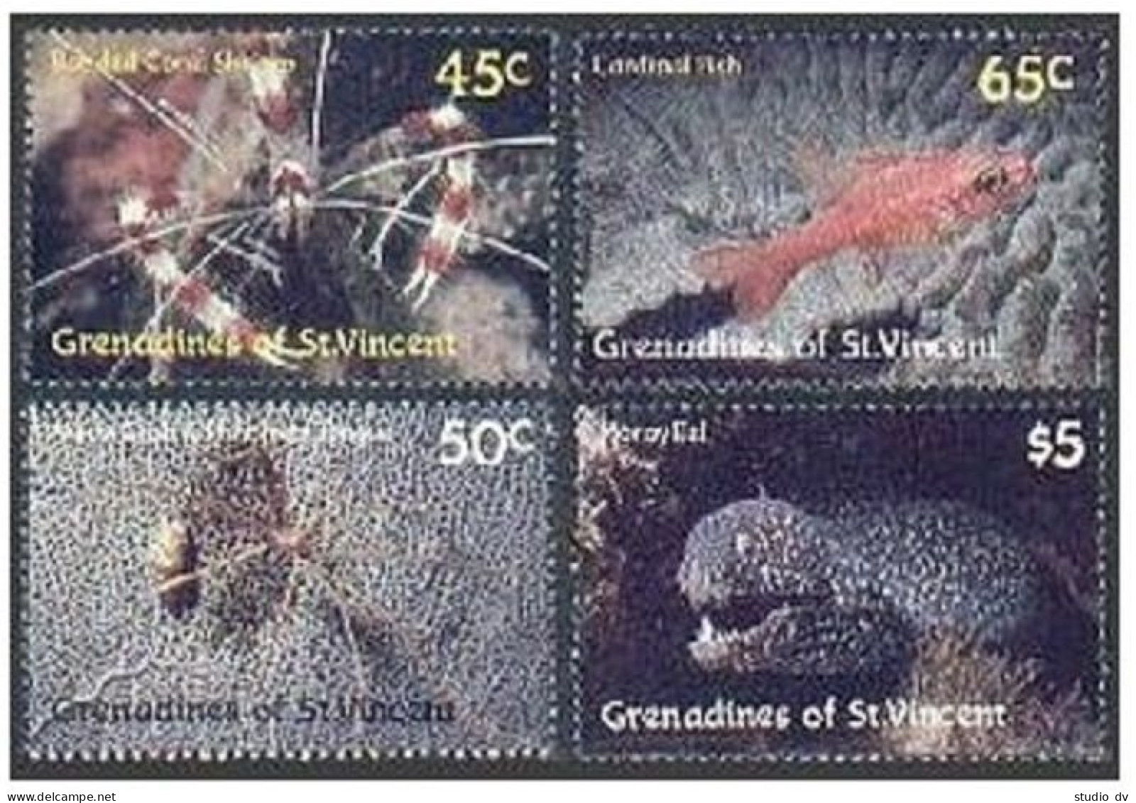 St Vincent Gren 574-577,MNH.Michel 565-568. Coral Fish 1987. - St.Vincent (1979-...)