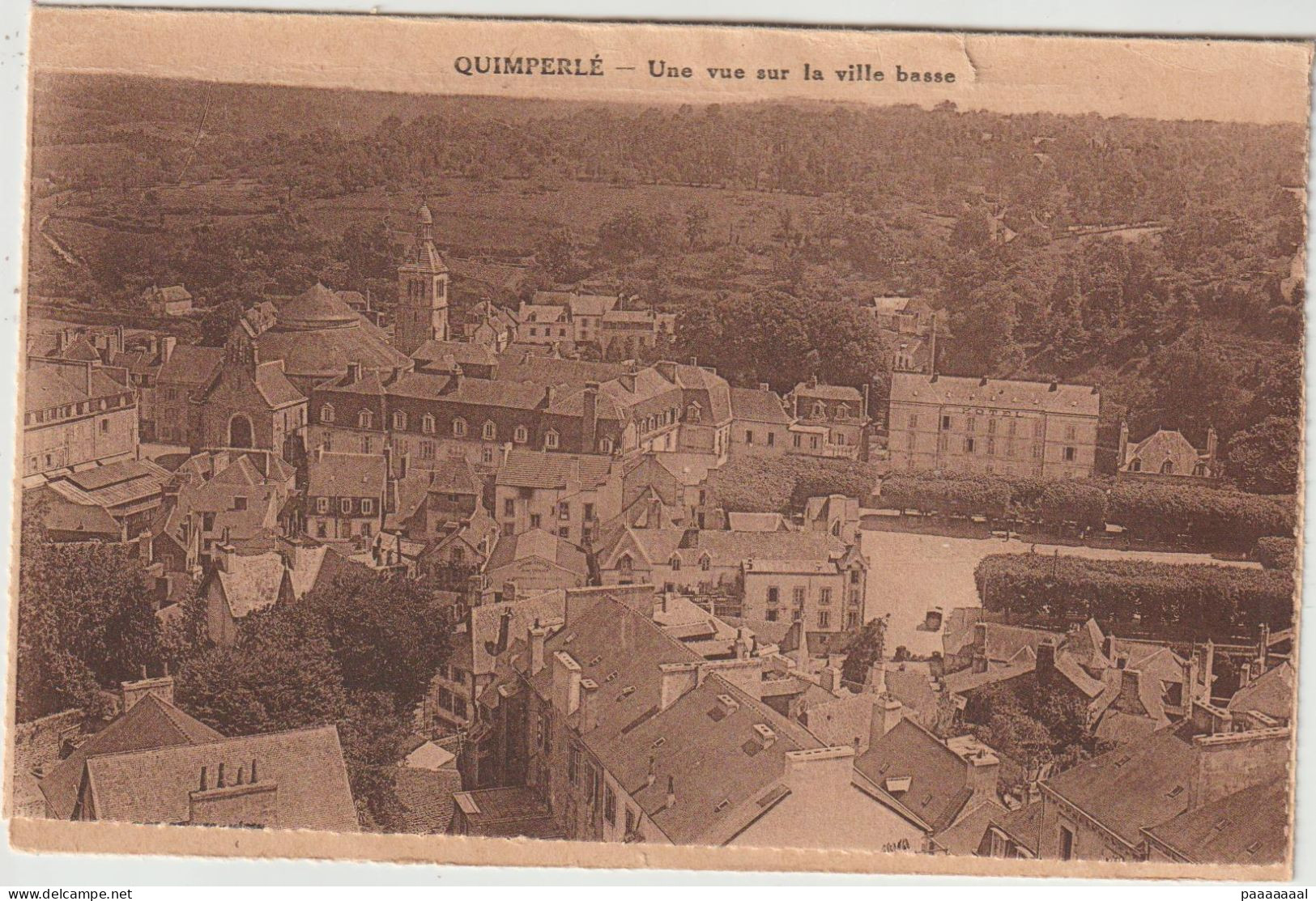 QUIMPERLE  UNE VUE SUR LA VILLE BASSE CARTE LETTRE - Quimperlé