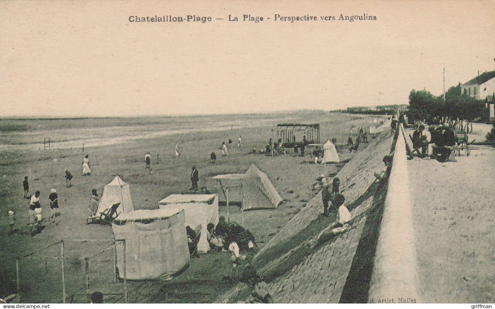 CHATELAILLON PLAGE LA PLAGE PERSPECTIVE VERS ANGOULINS TBE - Châtelaillon-Plage