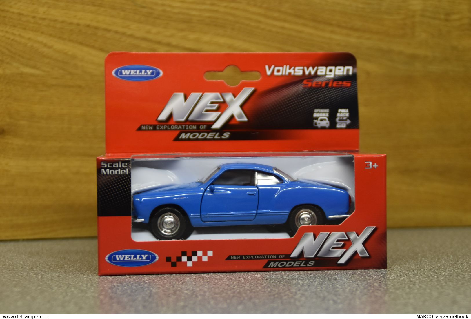 43634 L.BU Welly NEX VW Volkswagen Karmann Ghia Coupe Scale 1:43 - Welly