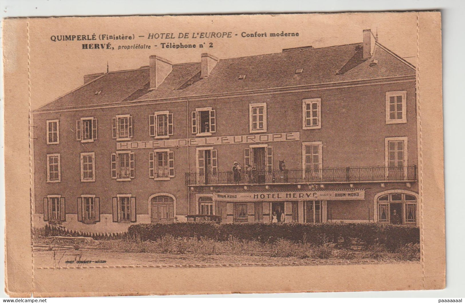 QUIMPERLE  HOTEL DE L EUROPE CARTE LETTRE - Quimperlé