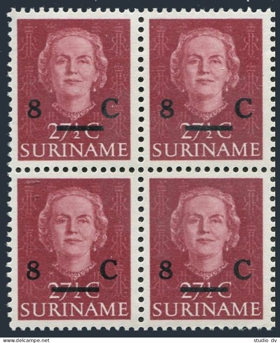 Surinam 271 Block/4,MNH.Michel 365. Queen Juliana,new Value,1958. - Suriname