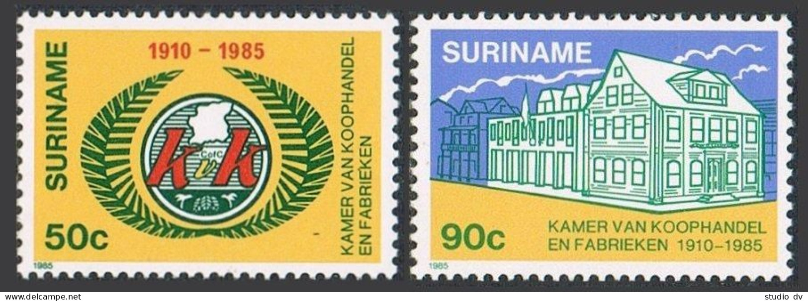 Surinam 708-709, MNH. Michel 1130-1131. Chamber Of Commerce & Industry,75, 1985. - Suriname