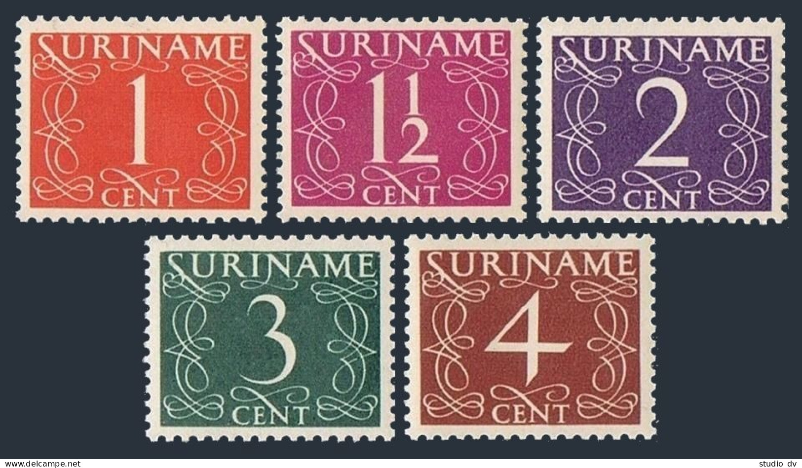 Surinam 211-231, 215-216, MNH. Michel 263-285, 287-288. Numeral 1948. - Surinam
