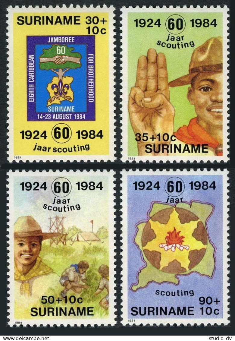 Surinam B314-B317, MNH. Michel 1094-1097. Boy Scouts In Suriname-60, 1984. - Suriname