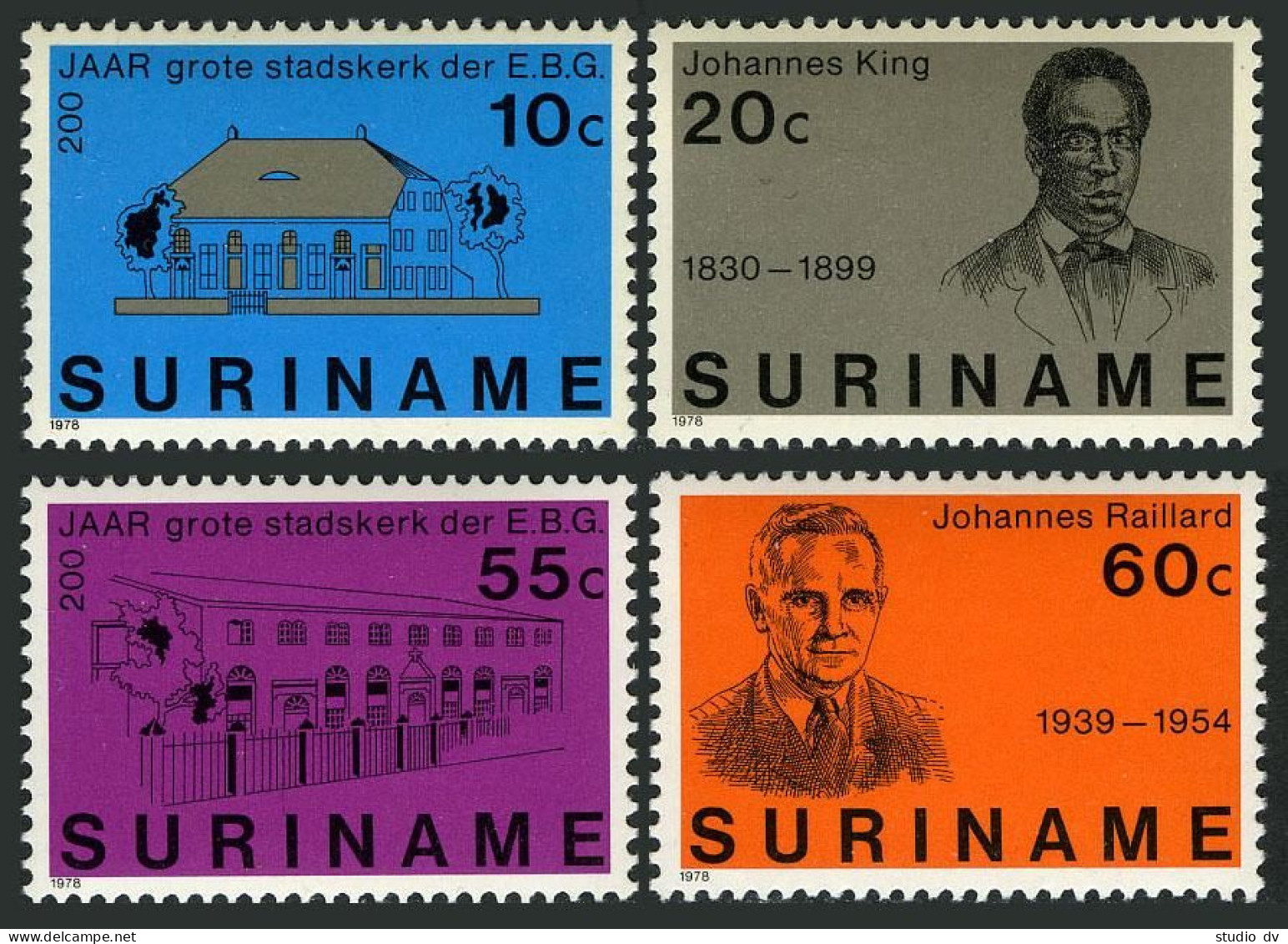 Surinam 500-503,MNH.Michel 823-826. Evangelist Brother Community Church,1978. - Suriname